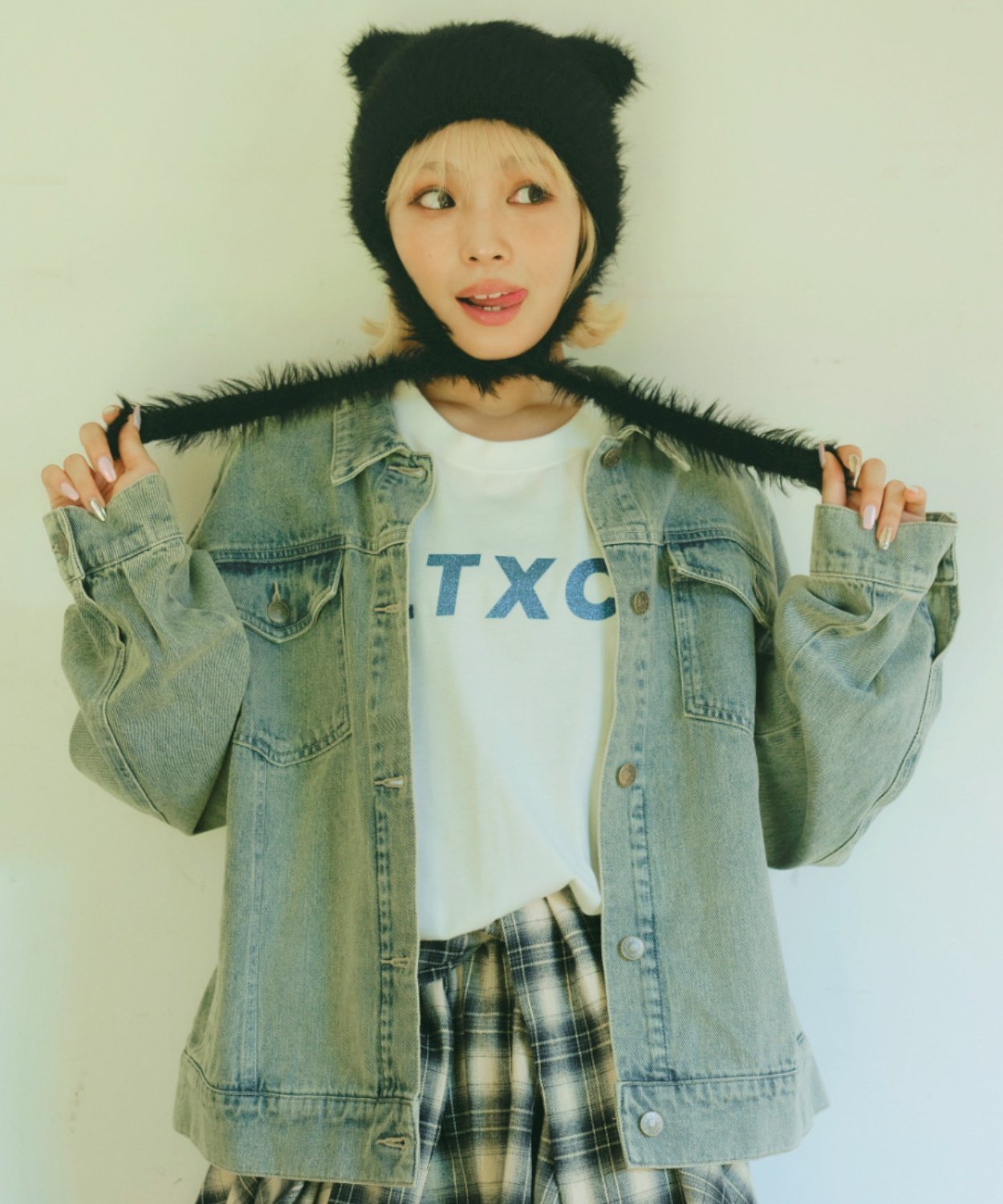 Lovetoxic ルーズGジャン ナルミヤオンライン ジャケット・アウター ブルゾン・ジャンパー ブルー ネイ..