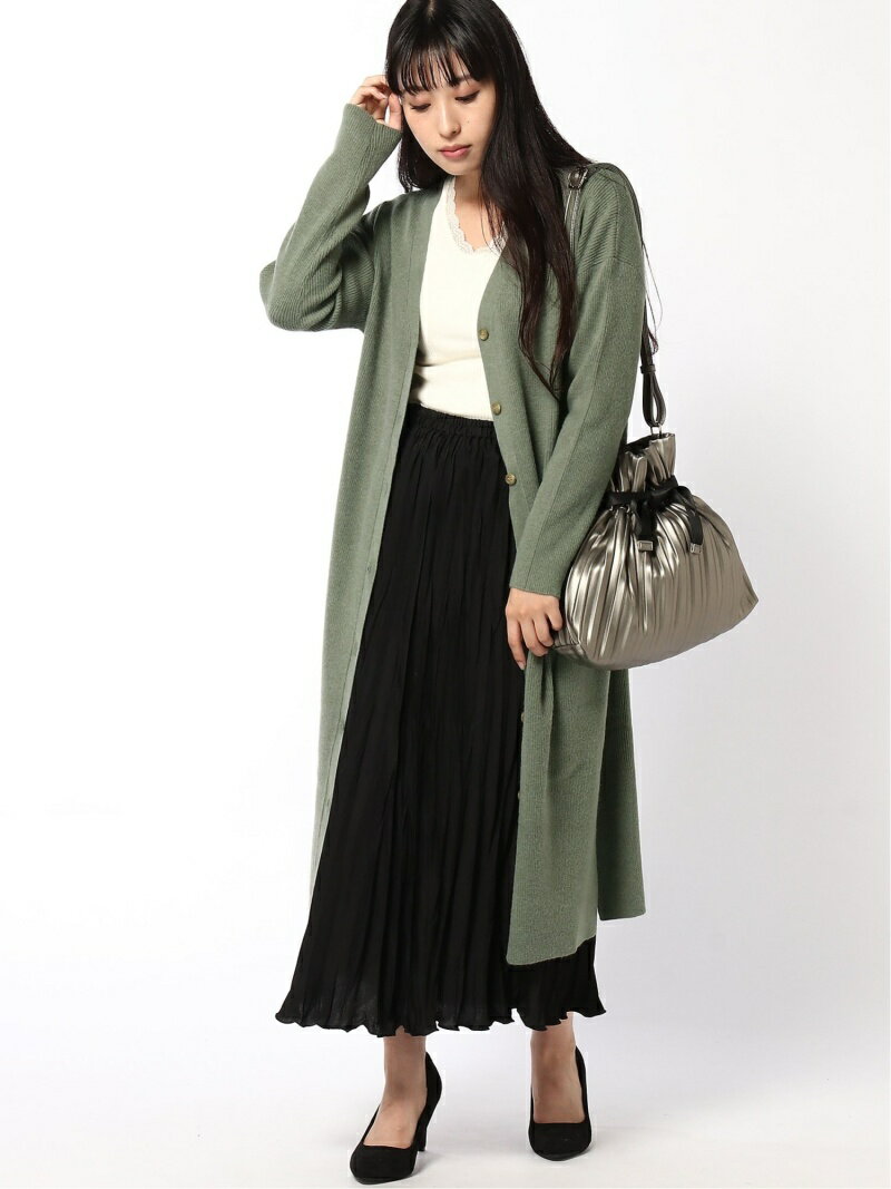 【SALE／65%OFF】LOWRYS FARM 12GロングカーデOP/LS ローリーズファーム トップス カーディガン ブラック ブラウン パープル ベージュ グリーンのサムネイル