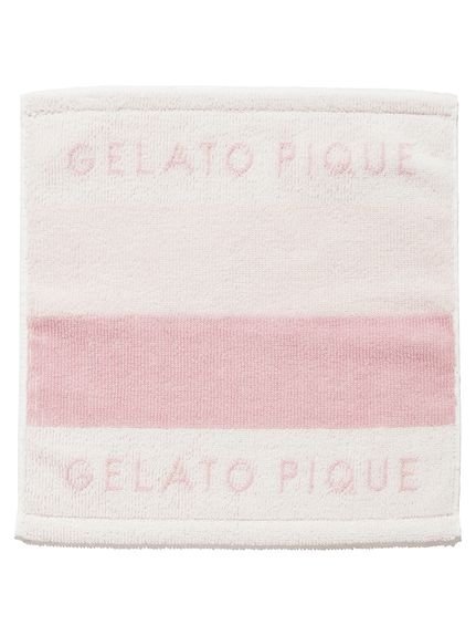 ジェラートピケ ハンドタオル gelato pique 3ボーダーハンドタオル ジェラートピケ ファッション雑貨 ハンカチ・ハンドタオル ピンク ブルー