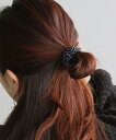 colleca la スリムビーズシュシュ コレカラ ヘアアクセサリー ヘアゴム グレー ブラック ネイビー