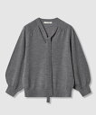 ANAYI 【セットアップ対応商品】エキストラファインメリノタイ付きVネック プルオーバー アナイ トップス ニット グレー ベージュ ネイビー ブラウン レッ...