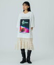 OKIRAKU×ROSEBUD OKIRAKU*ROSEBUD/DOCKING GRAPHIC DRESS ローズバッド ワンピース・ドレス ワンピース ホワイ...