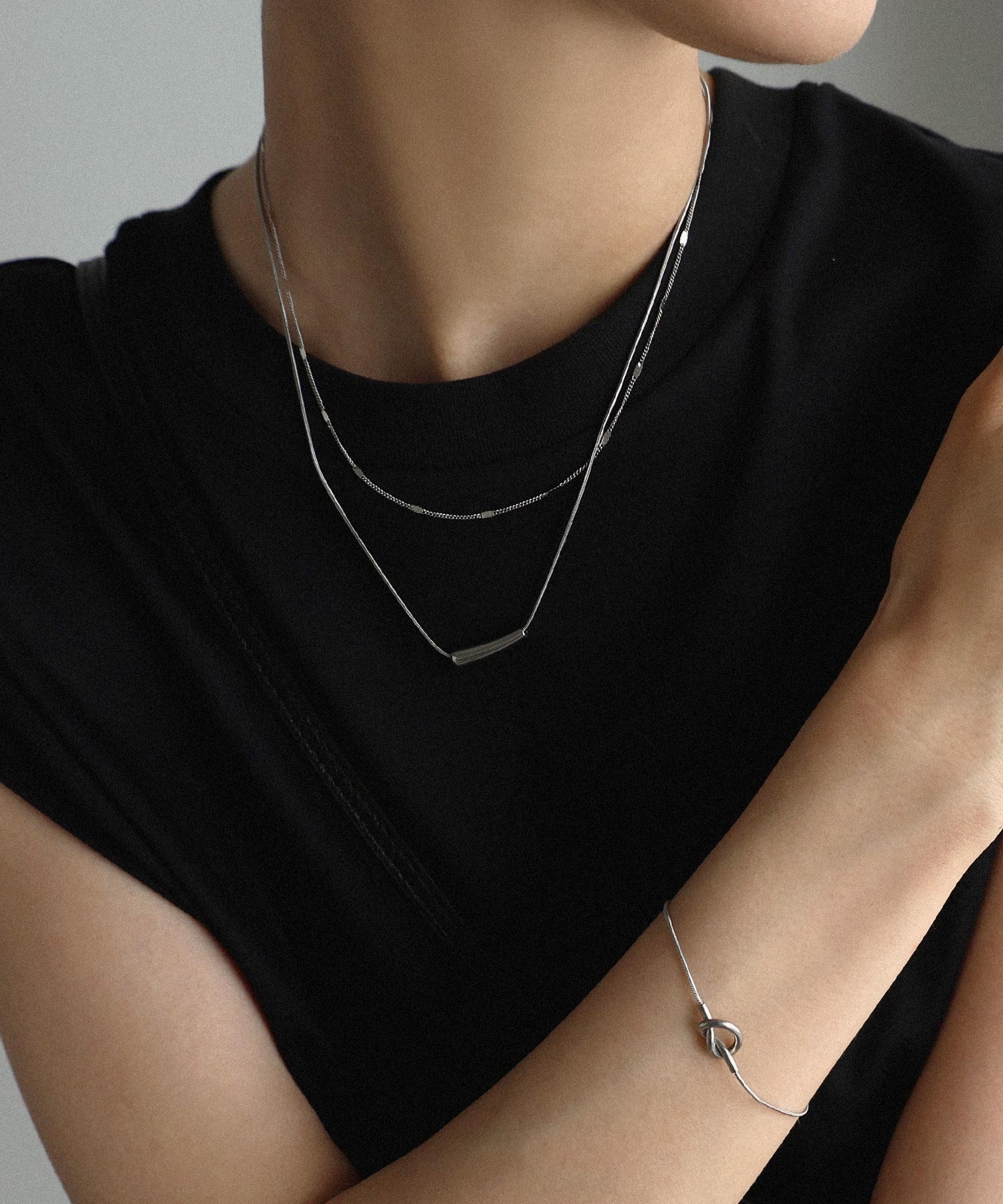 evernavy 【金属アレルギー対応】 チューブ ネックレス evernavy エバーネイビー アンドミー アクセサリー・腕時計 ネックレス ゴールド シルバー