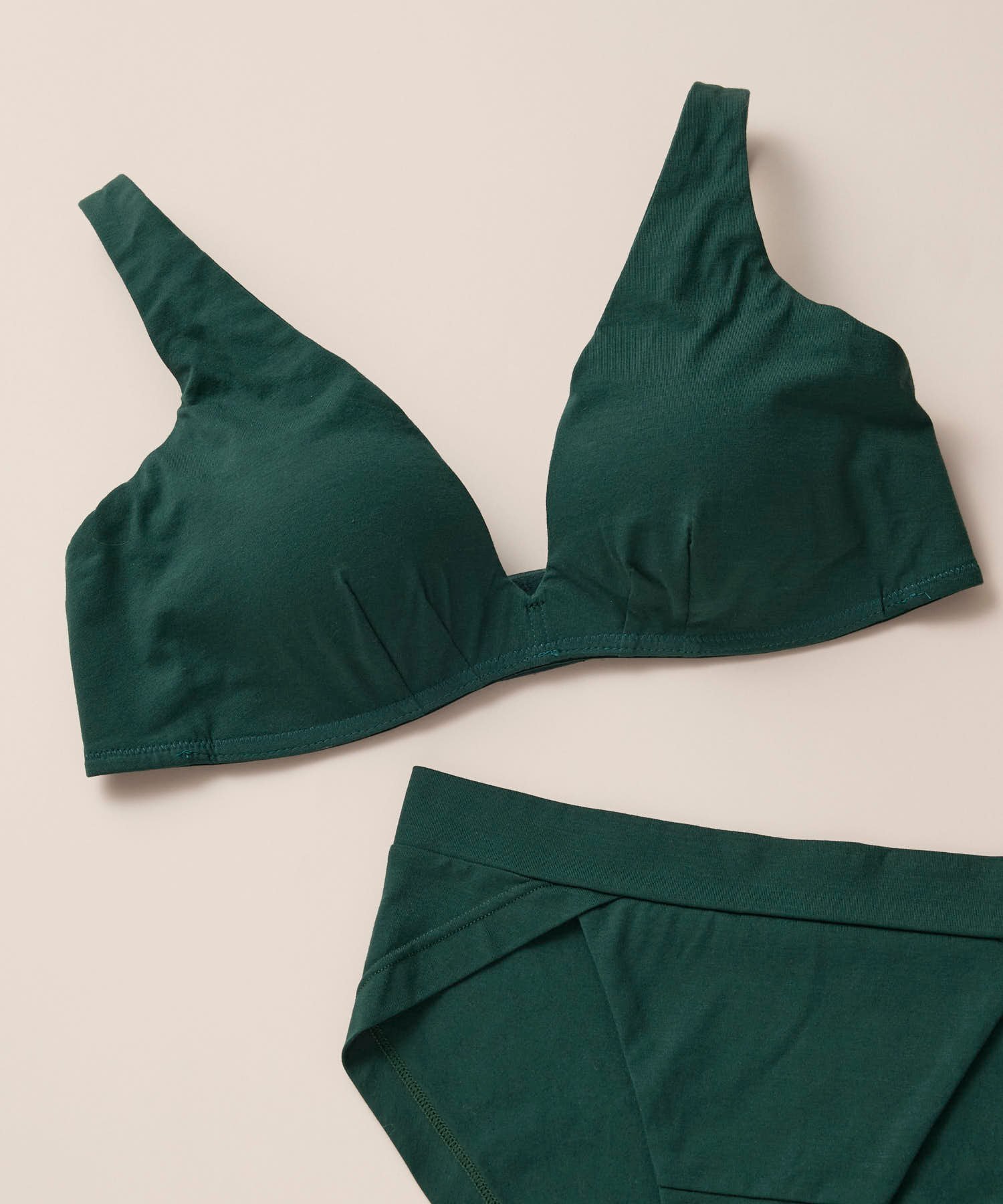 une nana cool 364 Bra Cotton - Over 1.2 million units sold! [A bra you'll want to wear 364 days a year (except on special occasions)] une nana cool Innerwear/Loungewear Bra Green Beige