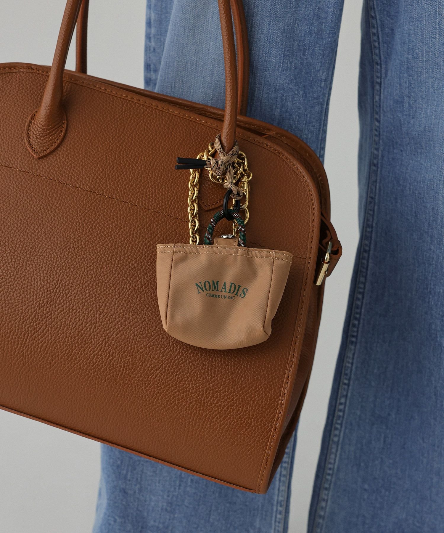 BABYLONE 【NOMADIS】SAC MIGNON バビロン 財布・ポーチ・ケース その他の財布・ポーチ・ケース グリーン ベージュ【送料無料】