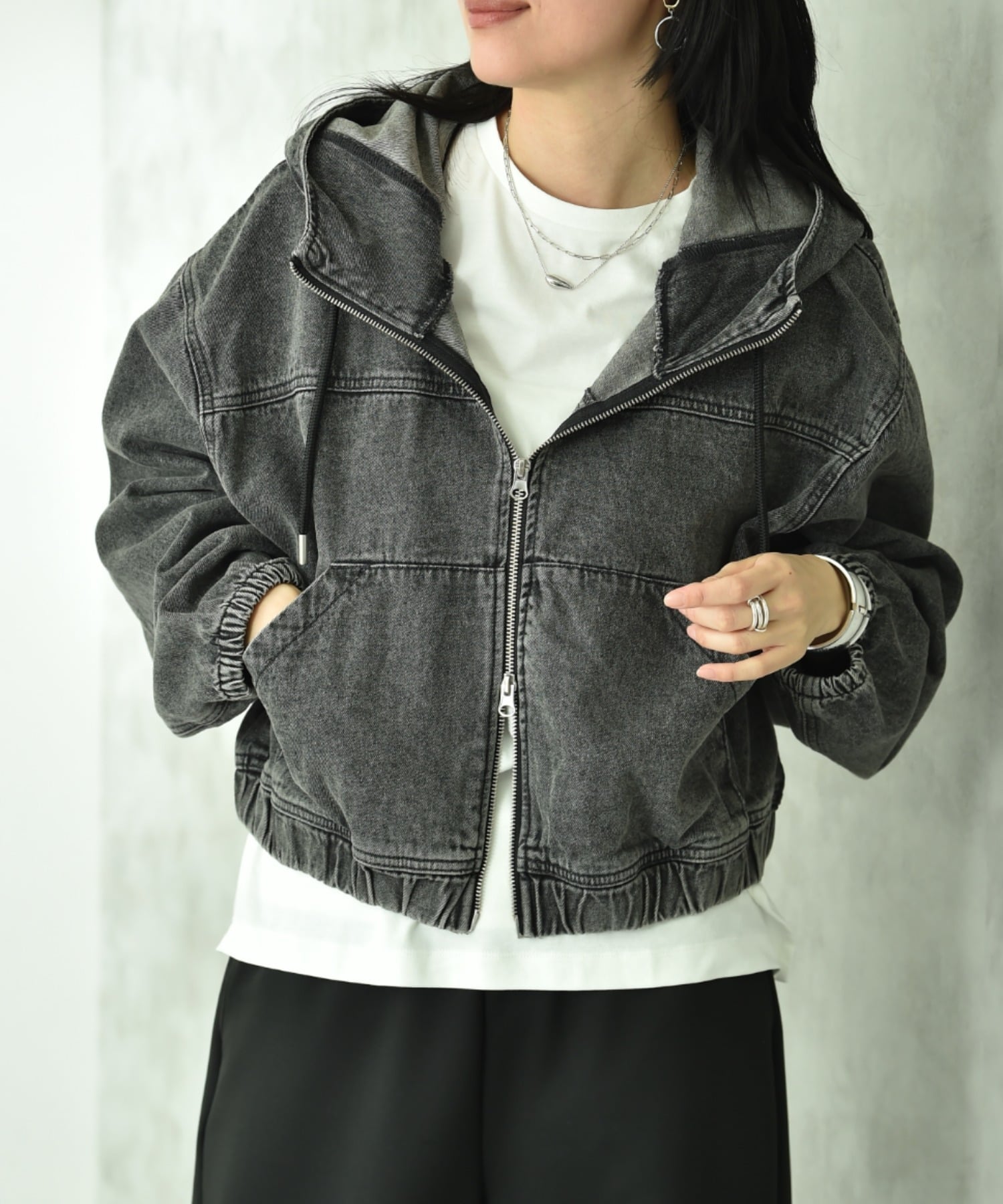 【SALE／55%OFF】INTERPLANET デニムフー�