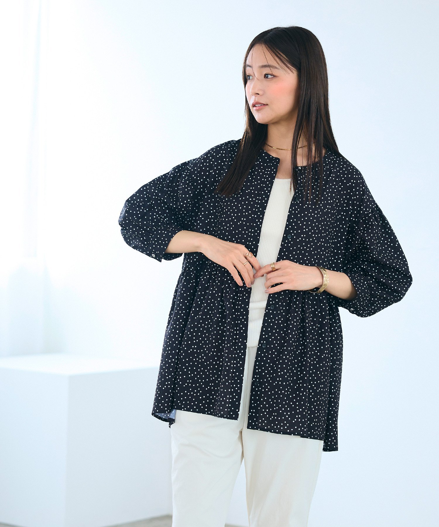 cross marche 《吸水 速乾》エブ楽 サッカーストライブペプラムブラウス クロスマルシェ トップス シャツ・ブラウス ブラック ホワイト【送料無料】