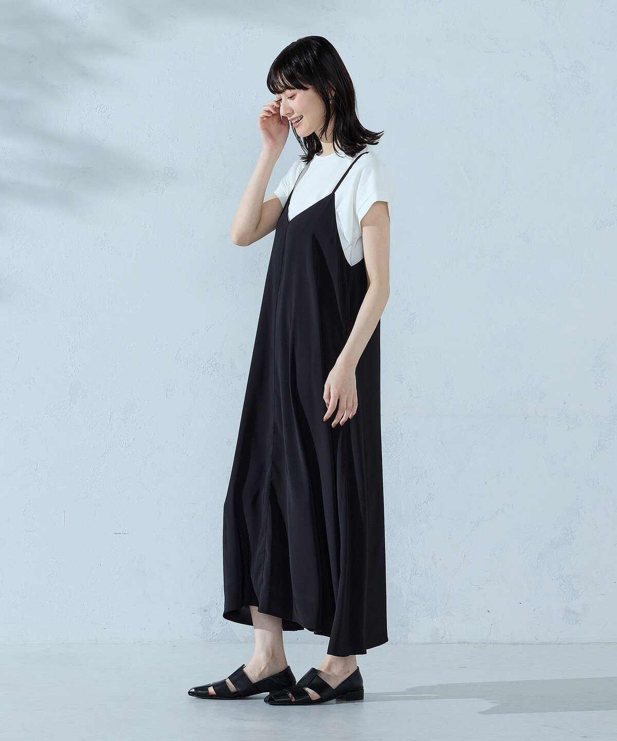COMME CA ISM 【セットアイテム】2WAYキャミソールワンピース+Tシャツ コムサイズ...