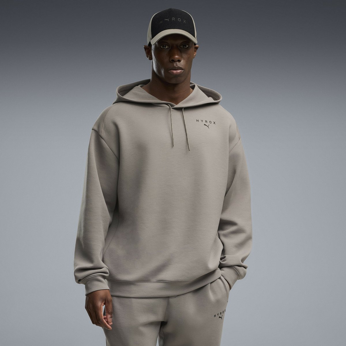 PUMA メンズ トレーニング PUMA x HYROX クラウドスパン フーディー M HYROX CLOUDSPUN HOODIE プーマ トップス スウェット・トレーナー グレー【送料無料】