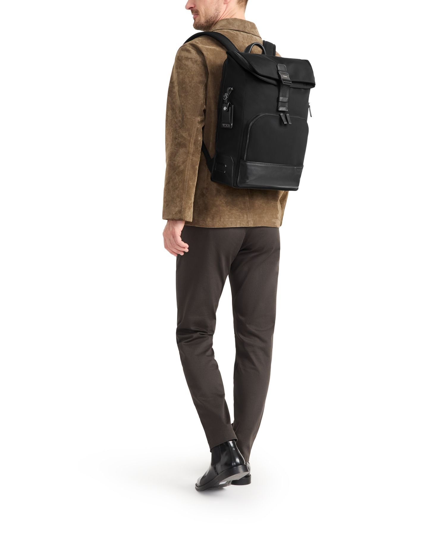 【公式店】HARRISON 「オズボーン」ロール・トップ・バックパック A4対応 トゥミ バッグ リュック・バックパック ブラック