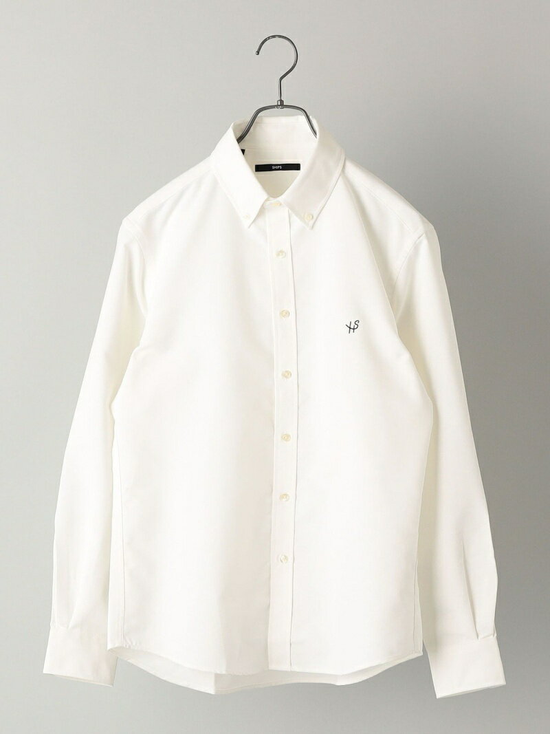 【SALE/15%OFF】SHIPS【WEB限定】SHIPS:防シワ・吸水速乾・UVケアDrymix(R)ワンポイントロゴオックスフォードボタンダウンシャツ2シップスシャツ/ブラウス長袖シャツブルーホワイト【送料無料】