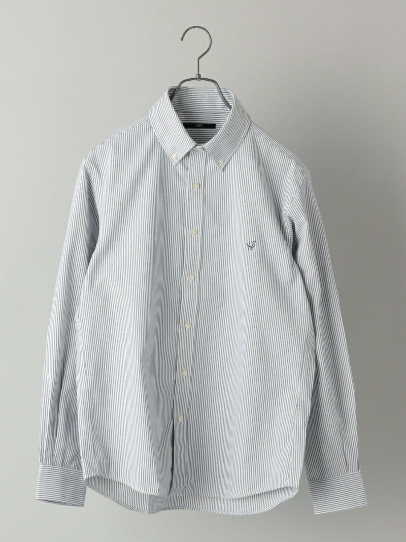 【SALE/15%OFF】SHIPS【WEB限定】SHIPS:防シワ・吸水速乾・UVケアDrymix(R)ワンポイントロゴオックスフォードボタンダウンシャツ2シップスシャツ/ブラウス長袖シャツブルーホワイト【送料無料】