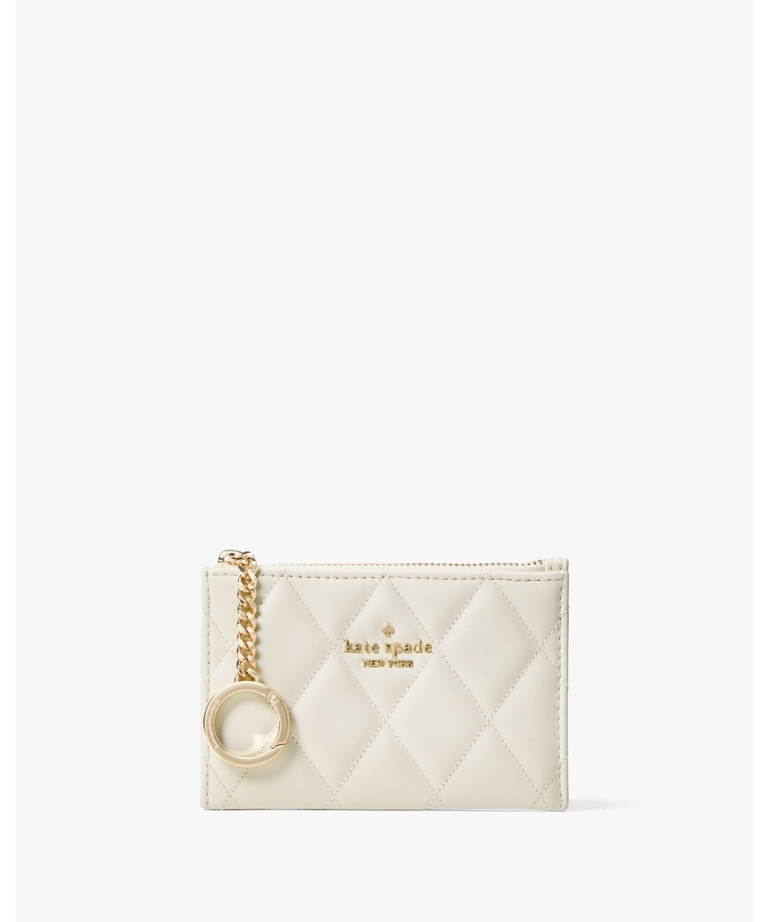 【SALE/50%OFF】kate spade new york キャリー スモール ジップ カード ホルダー ケイトスペードニューヨーク 財布・ポーチ・ケース 名刺入れ・カードケース ホワイト【送料無料】