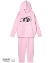 【SALE/20%OFF】une nana cool 【スヌーピー】MADE WITH PEANUTS 【綿100%】裏毛フーディーパジャマ ウンナナクール インナー・ルームウェア パジャマ ブルー ホワイト ピンク【送料無料】