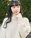 【SALE/20%OFF】FREAK'S STORE ミックスケーブル タートルニットプルオーバー 24AW フリークスストア トップス ニット レッド ホワイ...