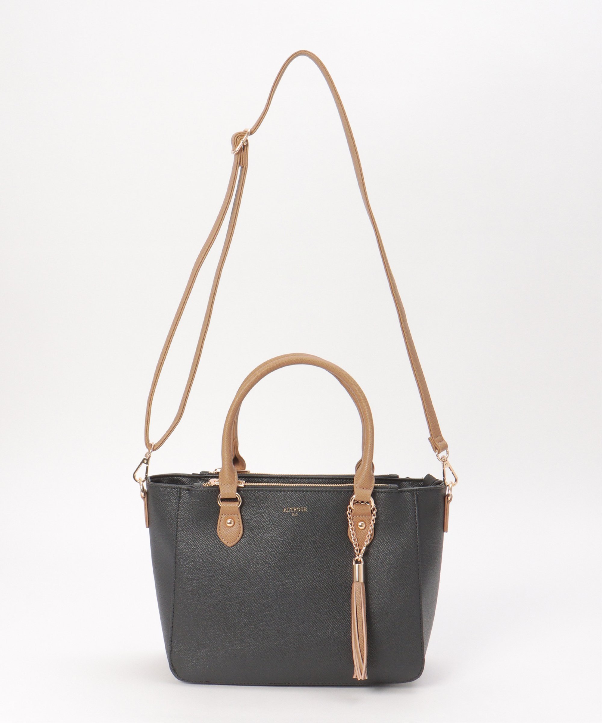 楽天Rakuten Fashion【SALE／9％OFF】VENCE share style Ladys タバサ2WAYトートバッグ ヴァンス エクスチェンジ バッグ その他のバッグ ブラック ホワイト【送料無料】