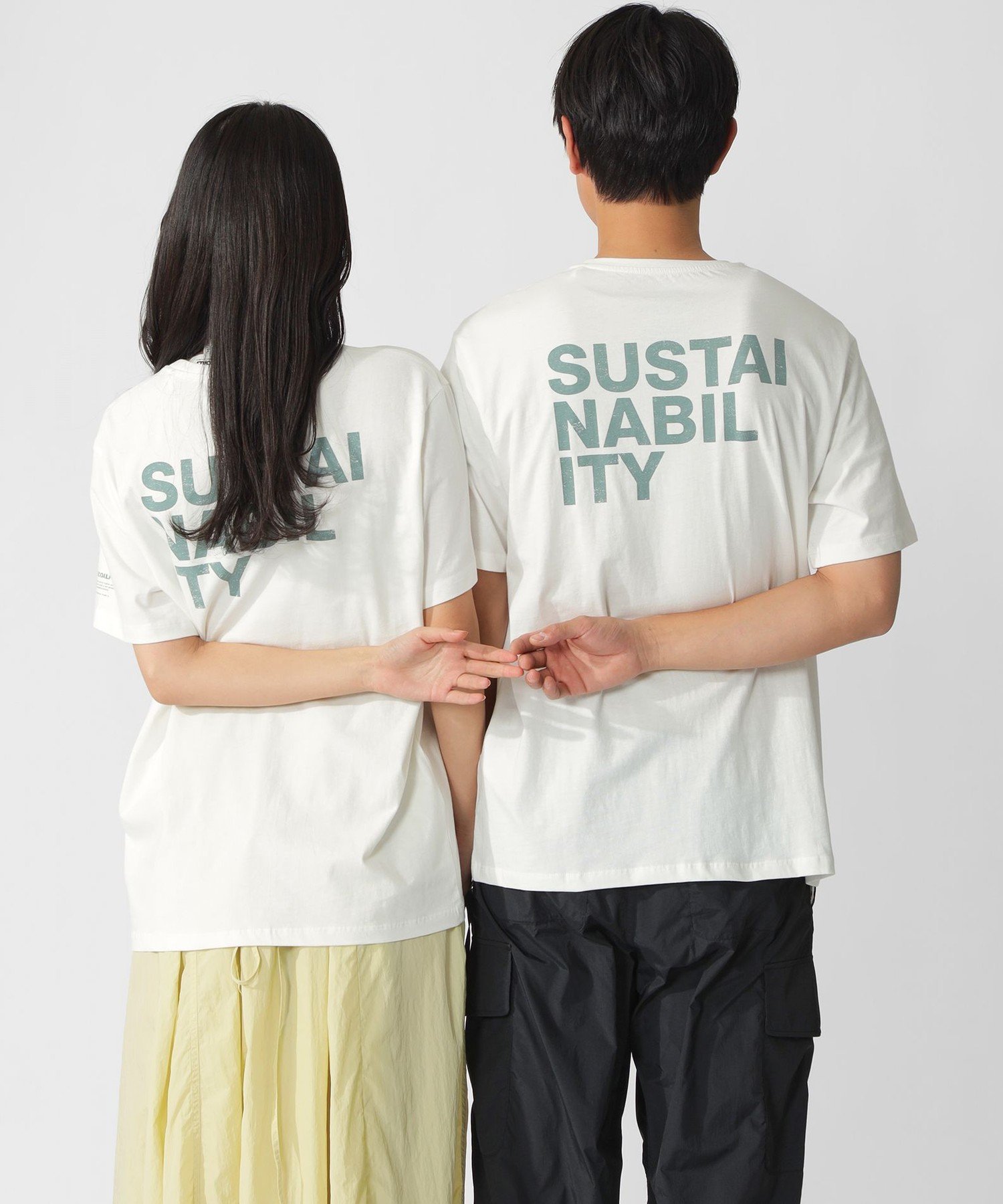 SUSTANO Tシャツ / SUSTANO T-SHIRT エコアルフ トップス カットソー・Tシャツ ホワイト ベージュ