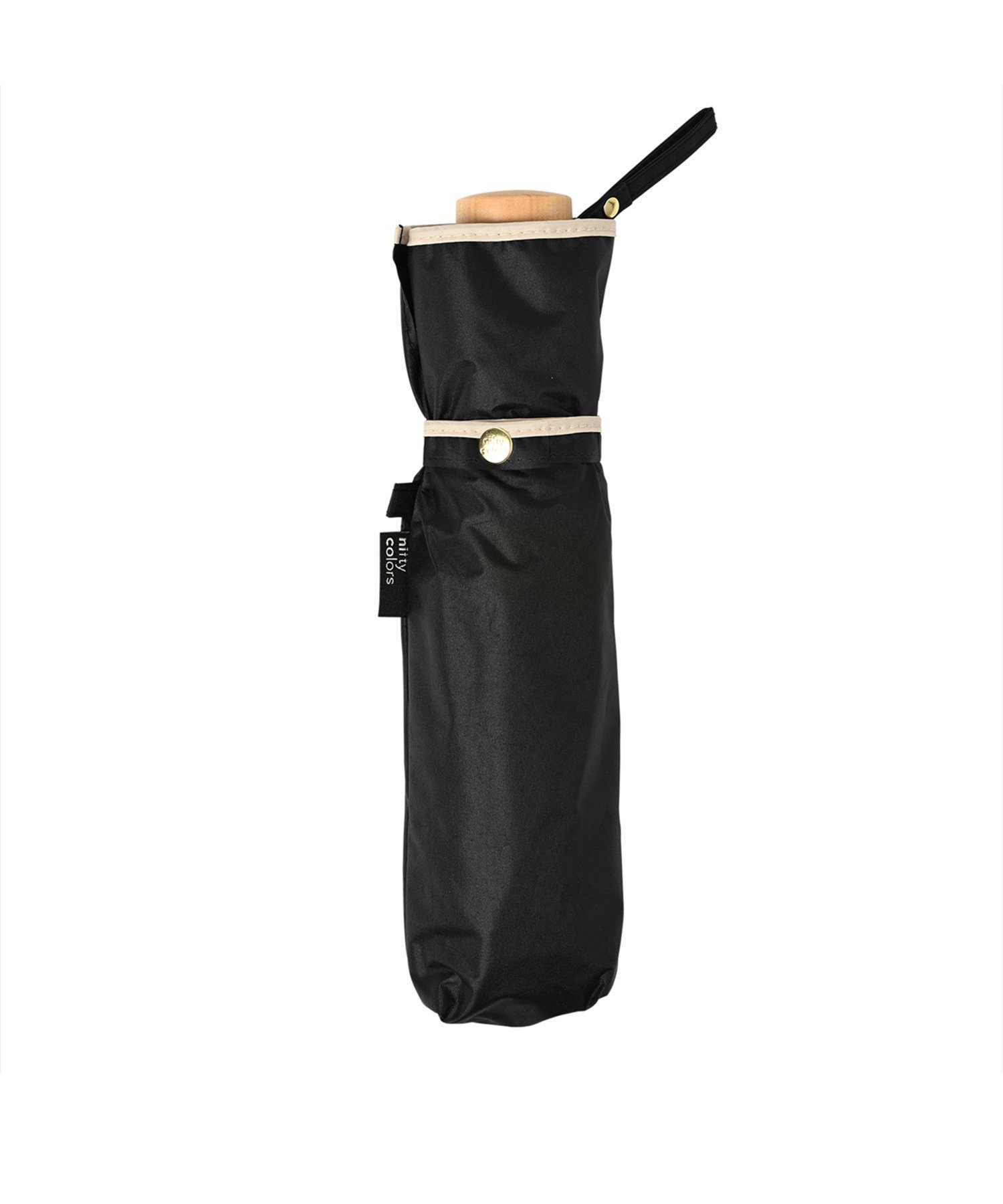 【SALE/3%OFF】ADPOSION 【日傘 晴雨兼用】sun shade piping mini 50cm テットオム ファッション雑貨 折りたたみ傘 ブラック ベージュ