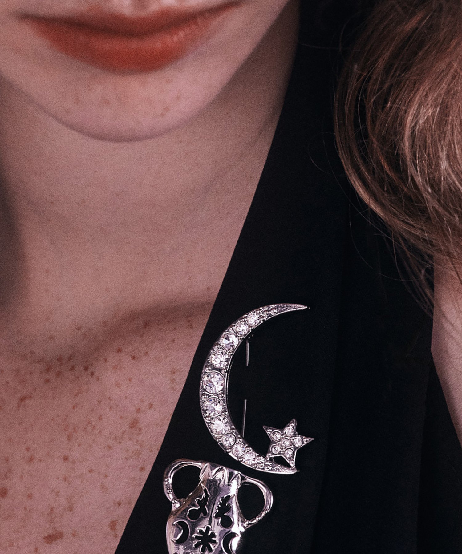 IRIS47 IRIS 47/moonlit star brooch/ムーンリット スター ブローチ 月 モチーフ フォブ アクセサリー・腕時計 ブローチ・コサ...