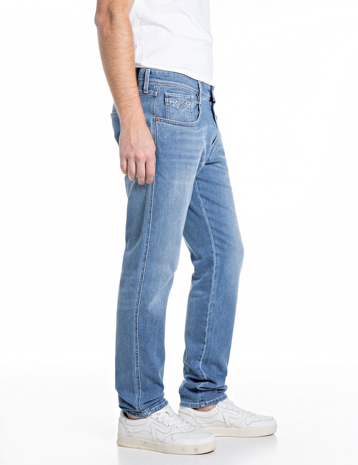 スリムフィットANBASS Touch denim リプレイ パンツ ジーンズ・デニムパンツ ブルー