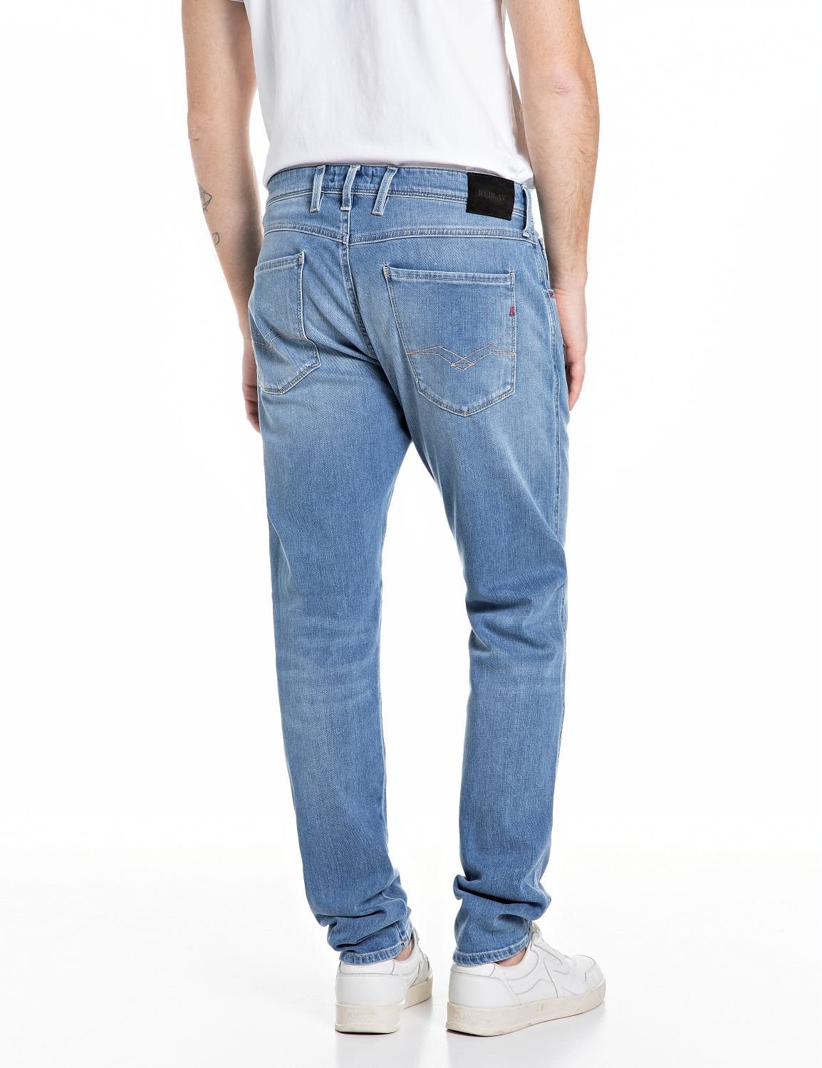 スリムフィットANBASS Touch denim リプレイ パンツ ジーンズ・デニムパンツ ブルー
