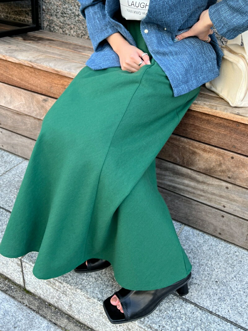 【SALE／62%OFF】Chez toi 【着用動画あり】ウエスト配色リネンバイヤスフレアスカート シェトワ スカート その他のスカート グリーン ホワイト ブルー レッドのサムネイル