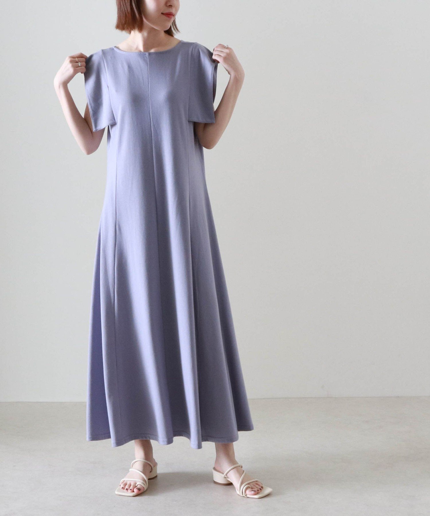 【SALE／62%OFF】cheek ショルダーデザインカットワンピース チーク ワンピース・ドレス ワンピース パープル ブラック ブラウンのサムネイル