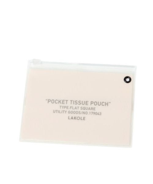 LAKOLE (U)GGポケットティッシュポーチ ラコレ 財布・ポーチ・ケース ポーチ ベージュ グレーのサムネイル