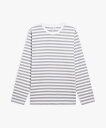 agnes b. HOMME J008 TS ボーダーTシャツ アニエスベー トップス カットソー Tシャツ ホワイト【送料無料】