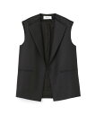 【SALE/40%OFF】EDITION ウールシャンブレー ワイドラペルジレ トゥモローランド トップス ベスト・ジレ ブラック【送料無料】