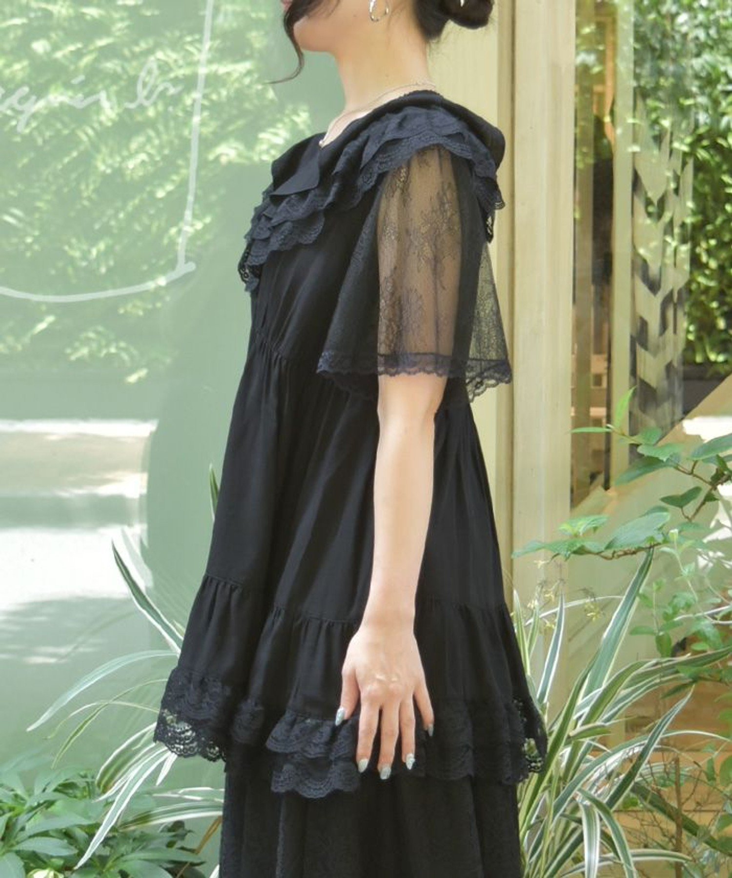 【SALE／7%OFF】axes femme ボリュームフリルチュニック アクシーズファム ワンピース・ドレス チュニック ホワイト【送料無料】