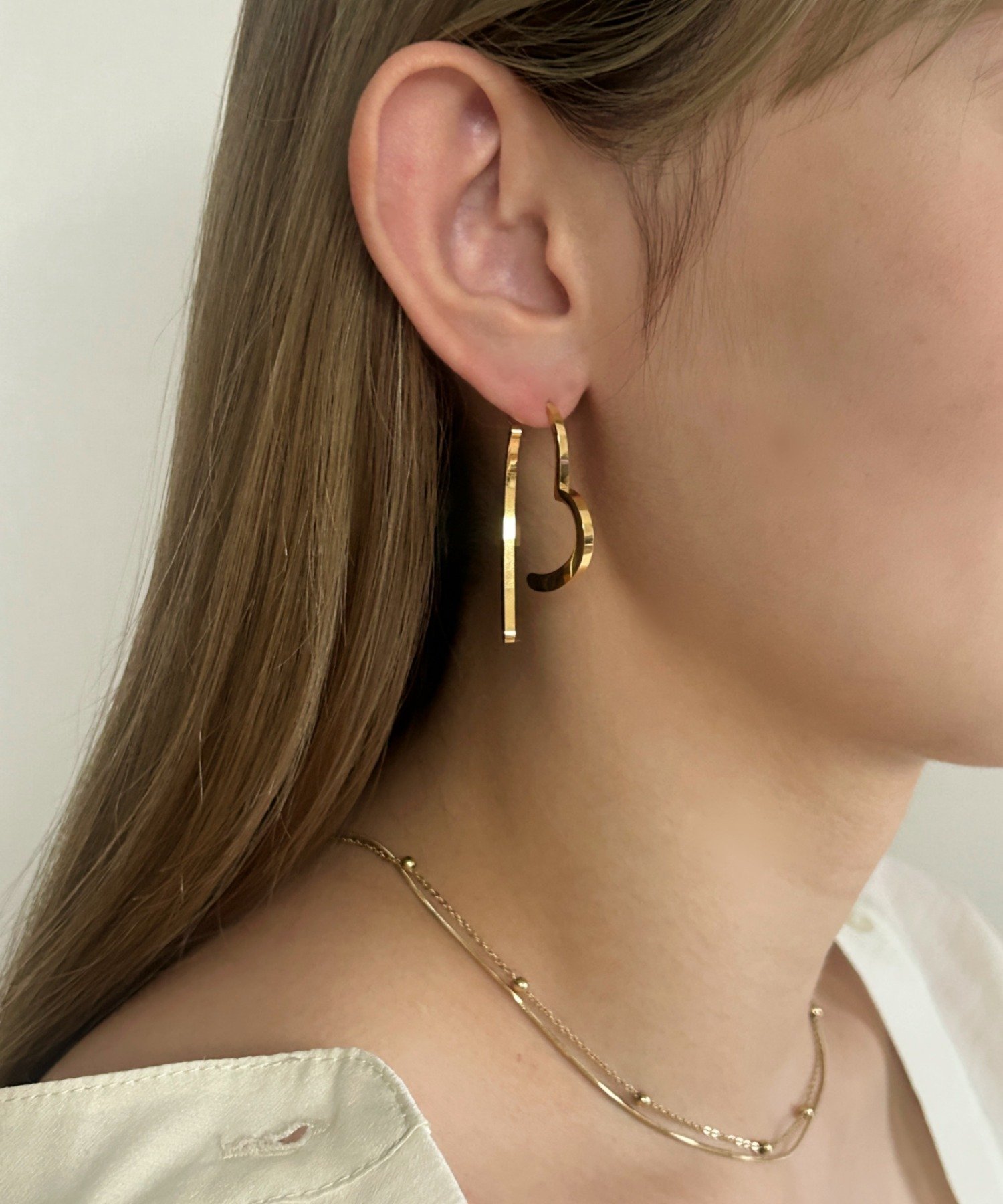 【SALE／20%OFF】ciite' 【 金属アレルギー対応 】 スリングハート リンクピアス サージカルステンレス シーテ アクセサリー・腕時計 ピアス シルバー ゴールド