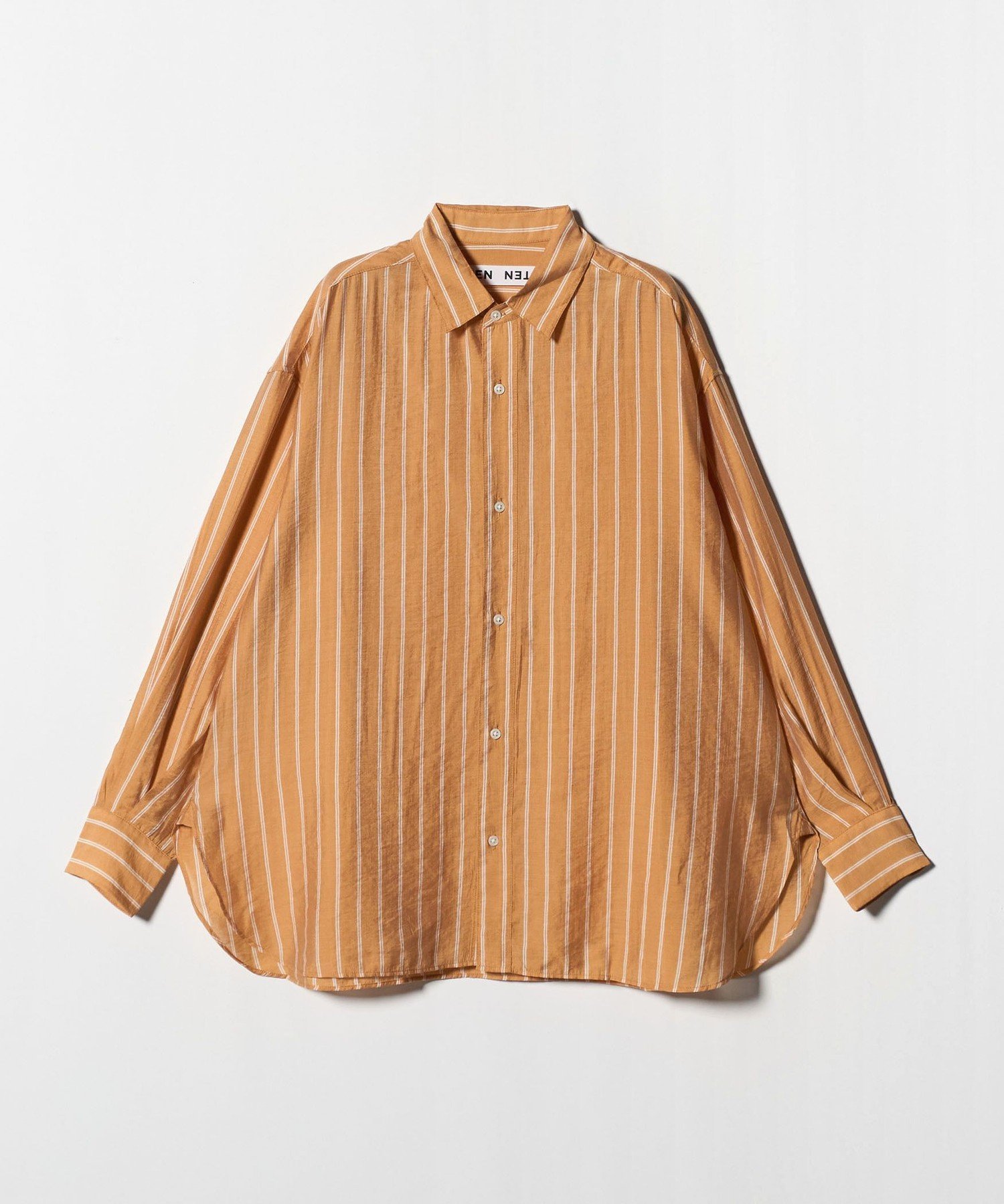 【SALE／30%OFF】CITEN ＜CITEN＞シアーストライプシャツ シテン トップス シャツ・ブラウス オレンジ パープル【送料無料】