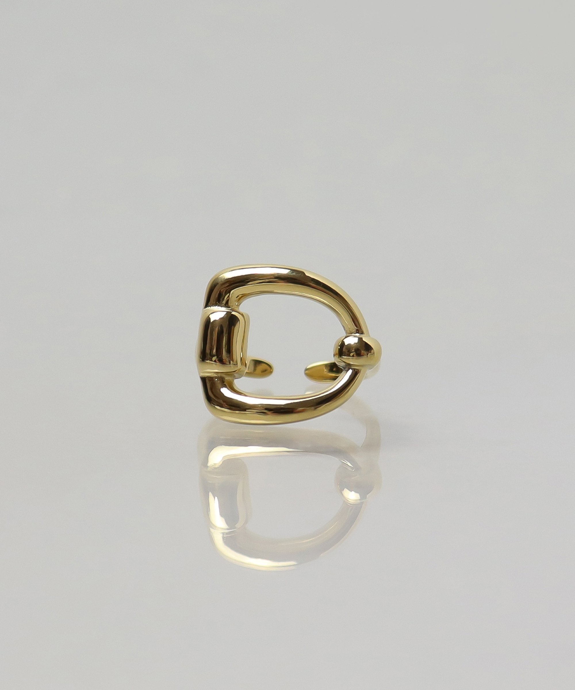 ieLS 「ieLS」ステンレス デザインフリーリング クークロワッサン アクセサリー・腕時計 リング・指輪 ゴールド シルバー