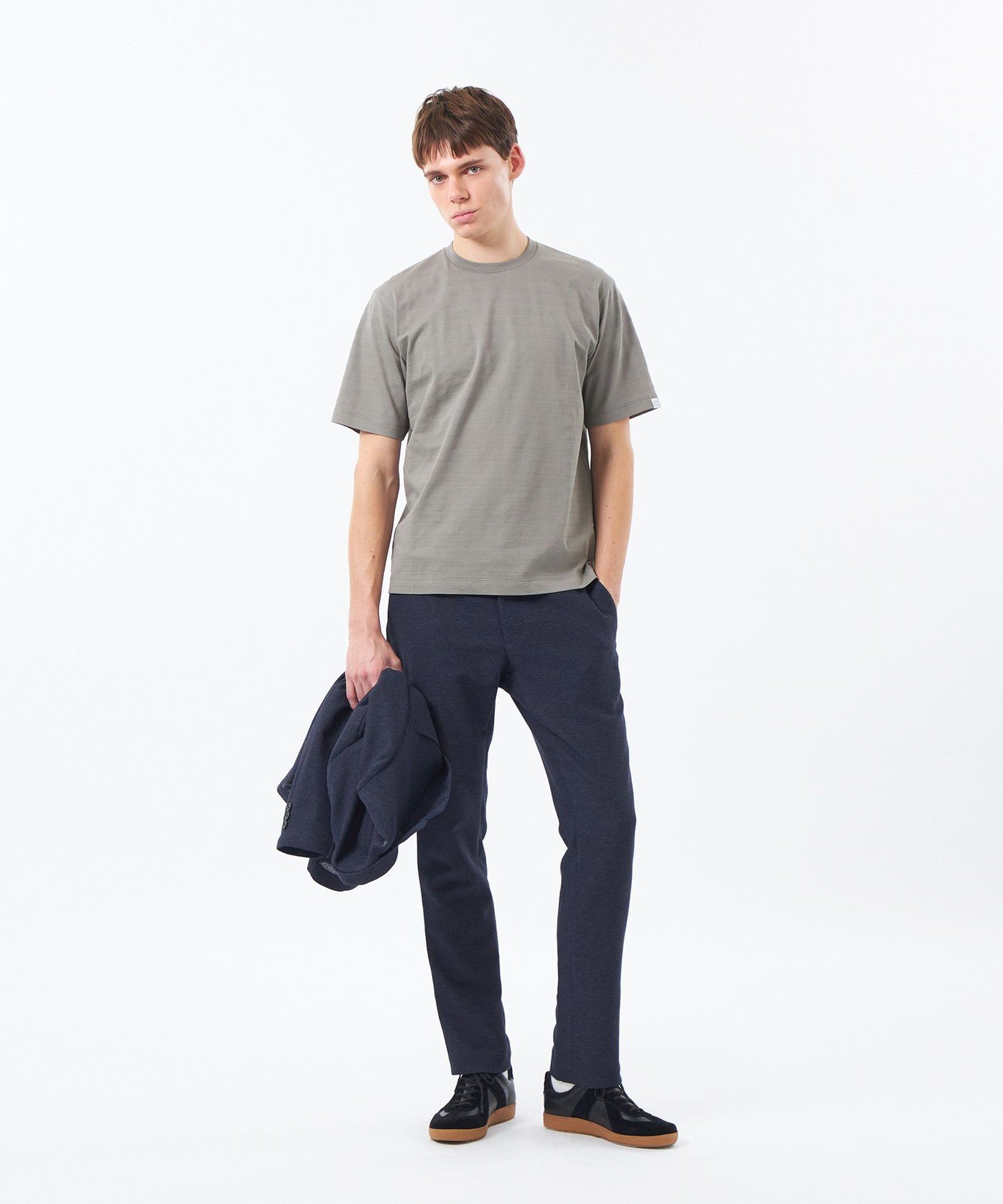 半袖クルーネックTシャツ リンクスシャドーボーダー マッキントッシュ フィロソフィー トップス カットソー・Tシャツ ブラック