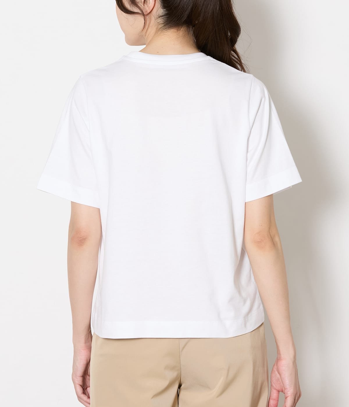 NEWYORKER WOMEN L-SIZE 【L】コットン100% 箔グラフィックTシャツ ニューヨーカー エルサイズ トップス カットソー・Tシャツ ホワイト
