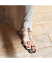 【SALE/50%OFF】Au BANNISTER ストラップフラットサンダル オゥ・バニスター シューズ・靴 サンダル レッド ブラック ベージュ カーキグリ...
