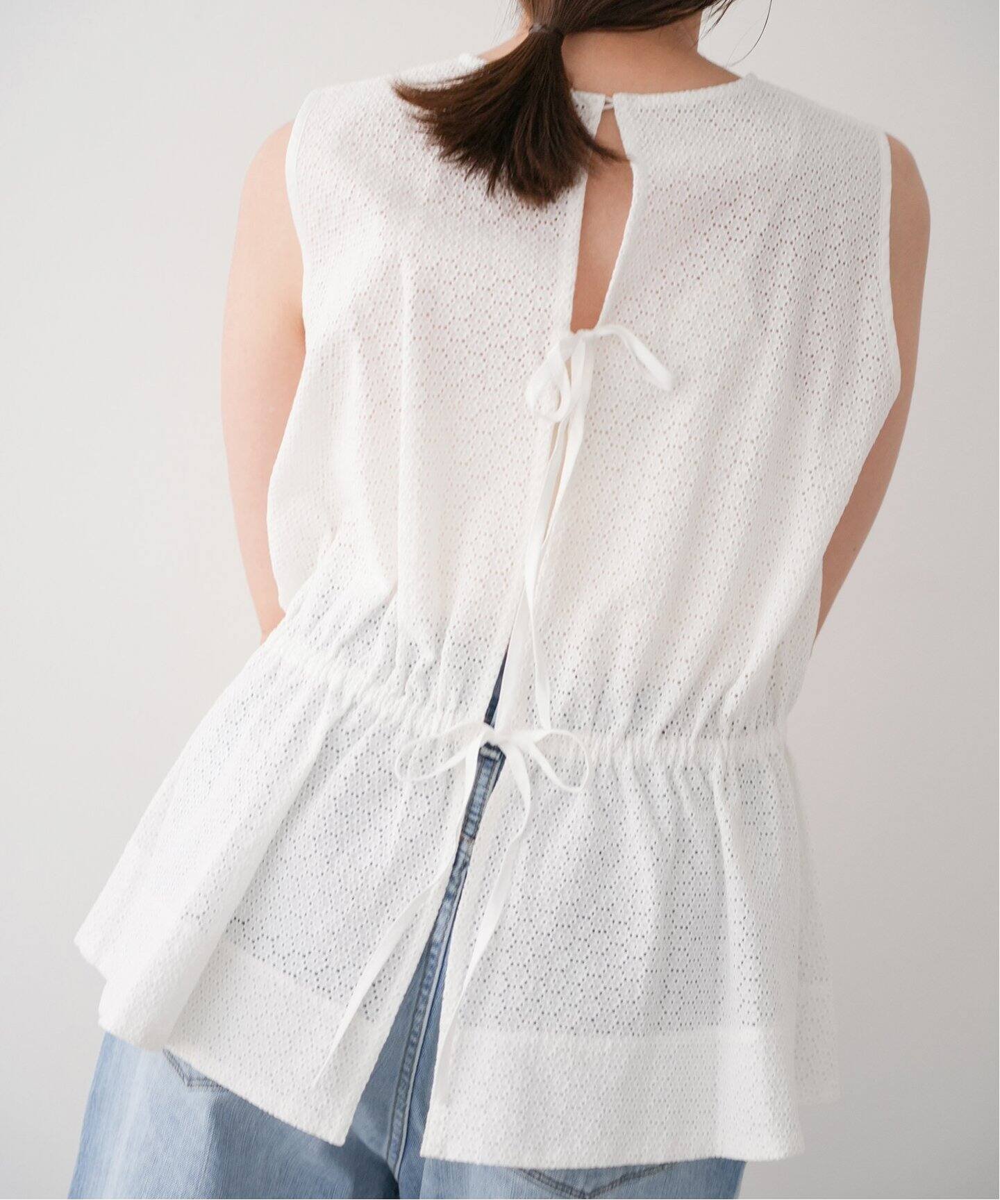 【SALE／30%OFF】IENA カットワークレースブラウス イエナ トップス シャツ・ブラウス ホワイト【送料無料】のサムネイル