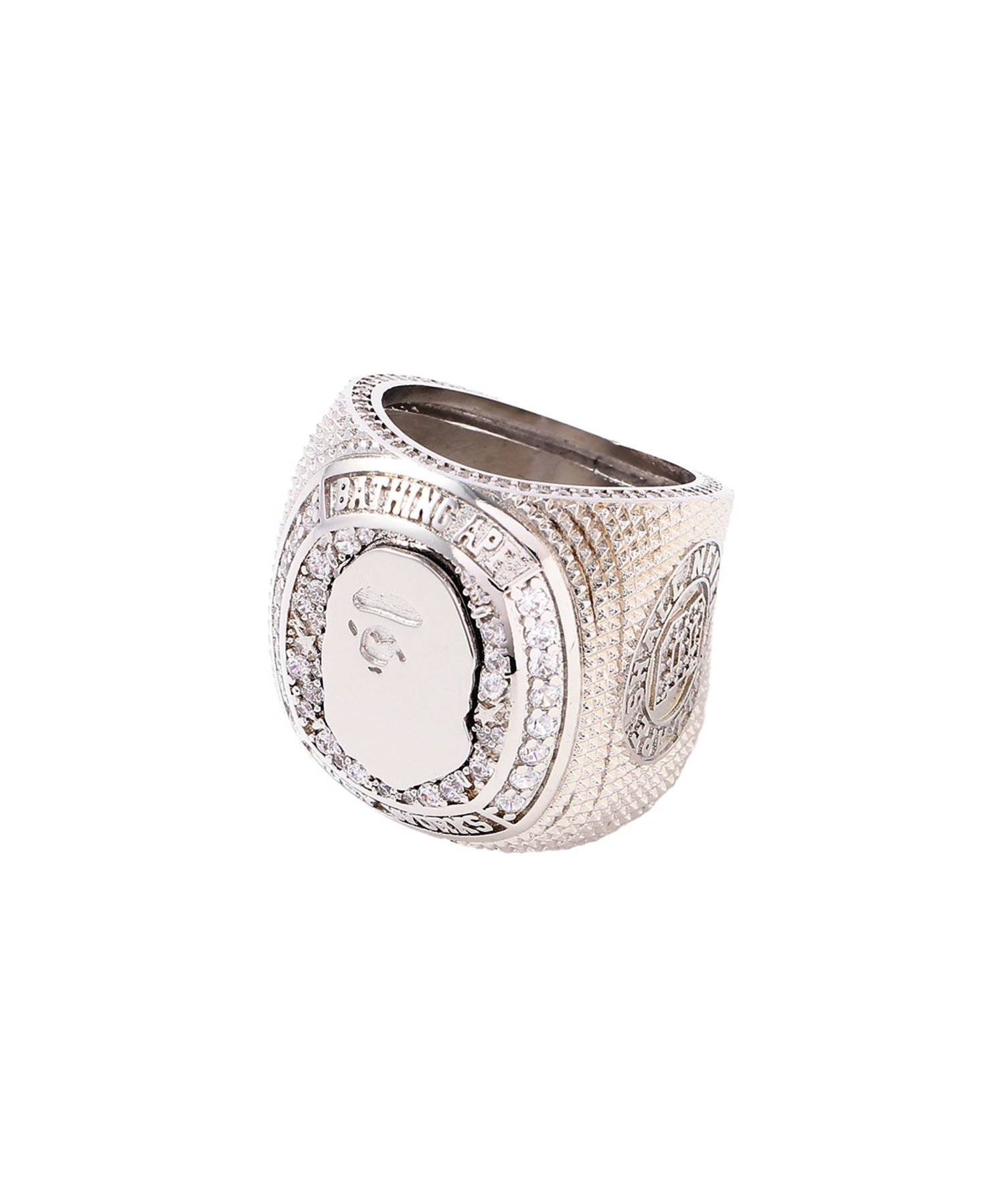 A BATHING APE RHINESTONE COLLEGE RING ア ベイシング エイプ アクセサリー・腕時計 リング・指輪 シルバー ゴールド【送料無料】