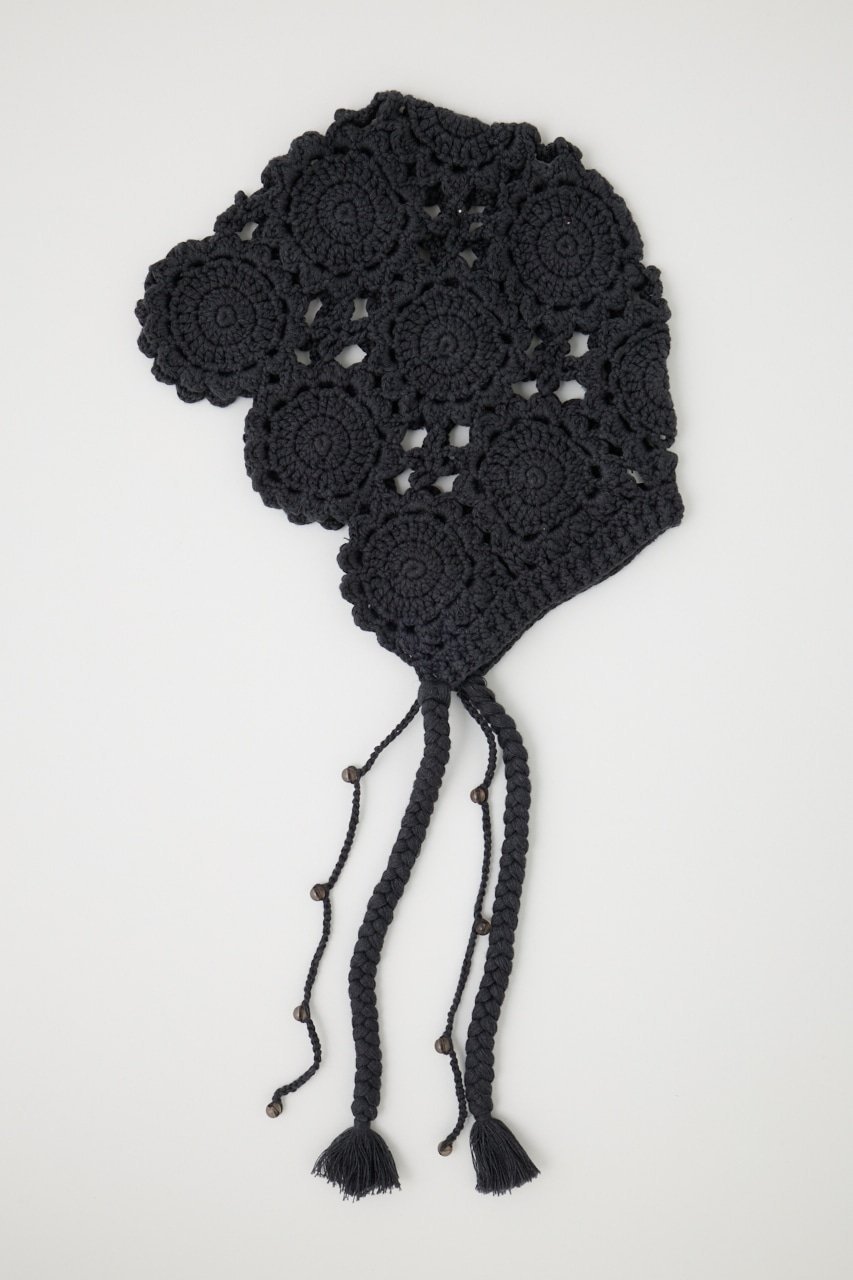 【SALE／50%OFF】MOUSSY CROCHET バブーシュカ マウジー 帽子 その他の帽子 ブラック