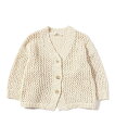 【SALE/80%OFF】Demi-Luxe BEAMS スラブ アイレット Vネック カーディガン ビームス アウトレット トップス カーディガン ピンク ベ...