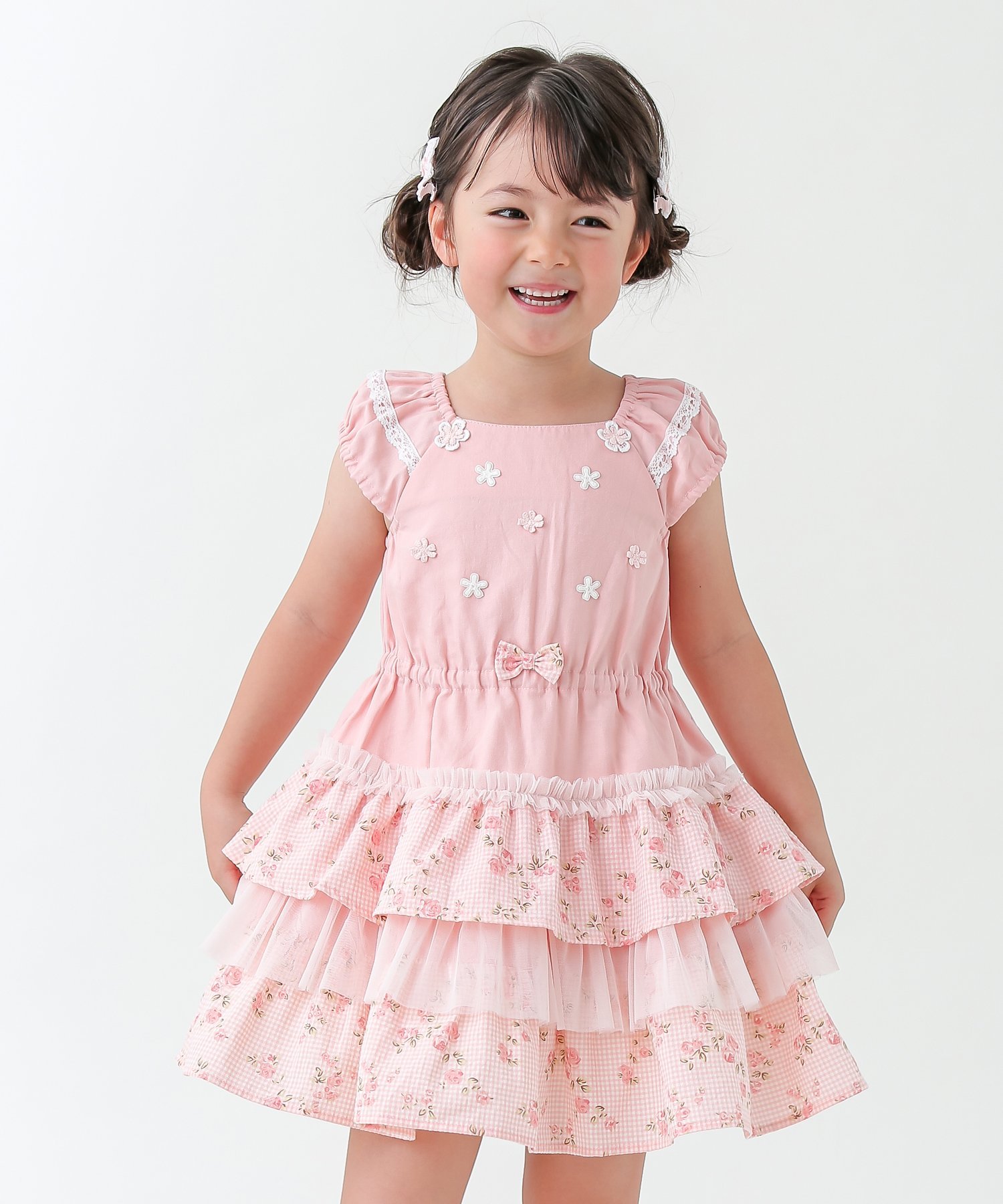 新品 花柄 スーリー 130 sourisチェック ピンク 赤 ワンピース 夏 楽天市場】スーリー ワンピース(カラーピンク)(キッズ