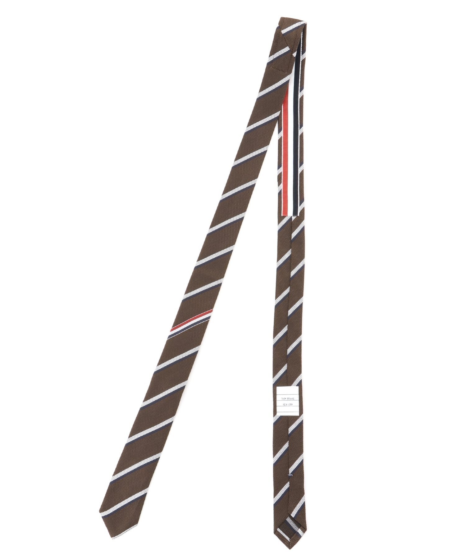 THOM BROWNE CLASSIC TIE IN SHADOW STRIPE PIQUE WEAVE トムブラウン スーツ・フォーマル ネクタイ・蝶ネクタイ ブラウン【送料無料】