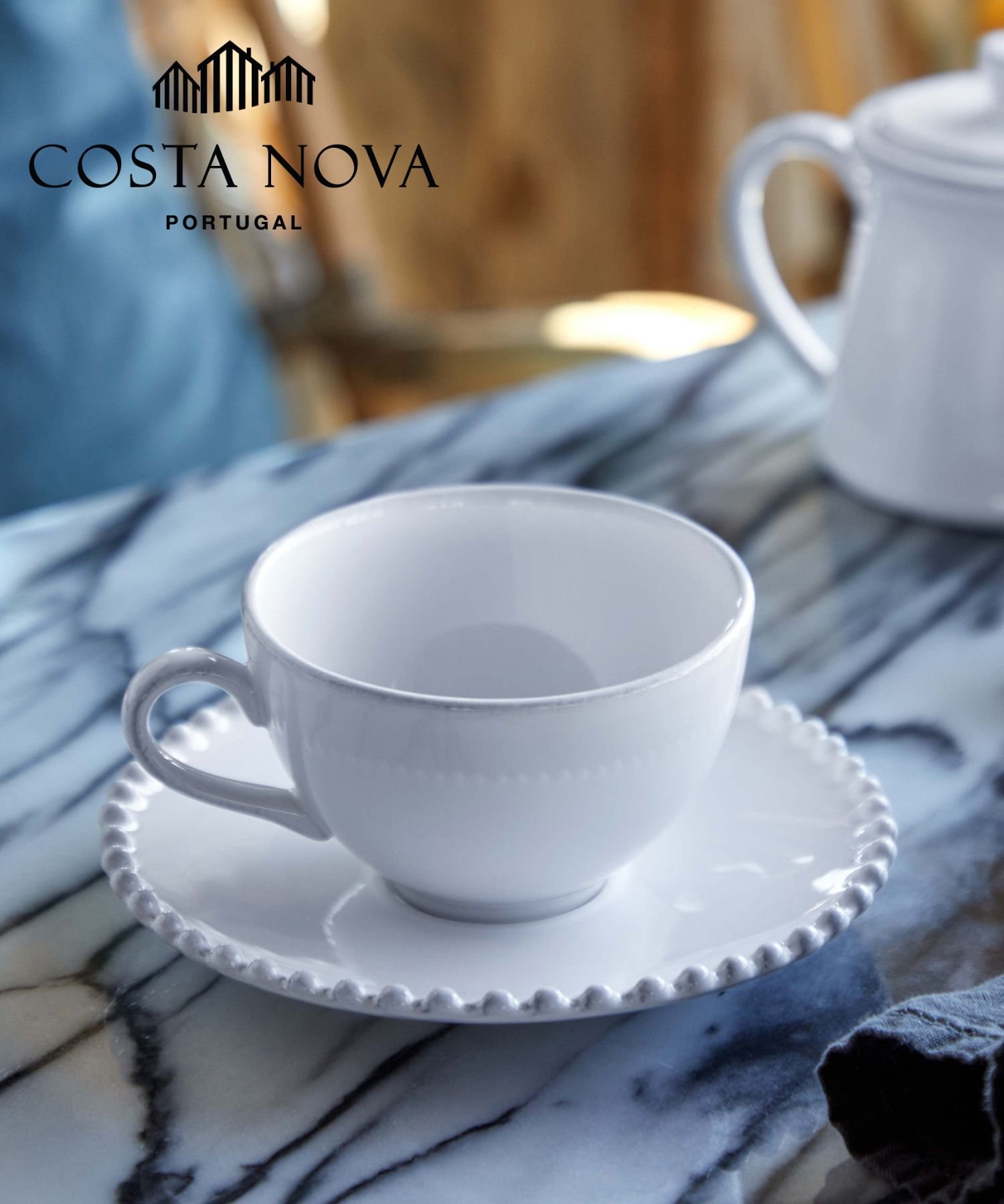 COSTA NOVA [公式] コスタ・ノバ ティーカップ&ソーサー 250ml パール コスタノバ 食器・調理器具・キ..