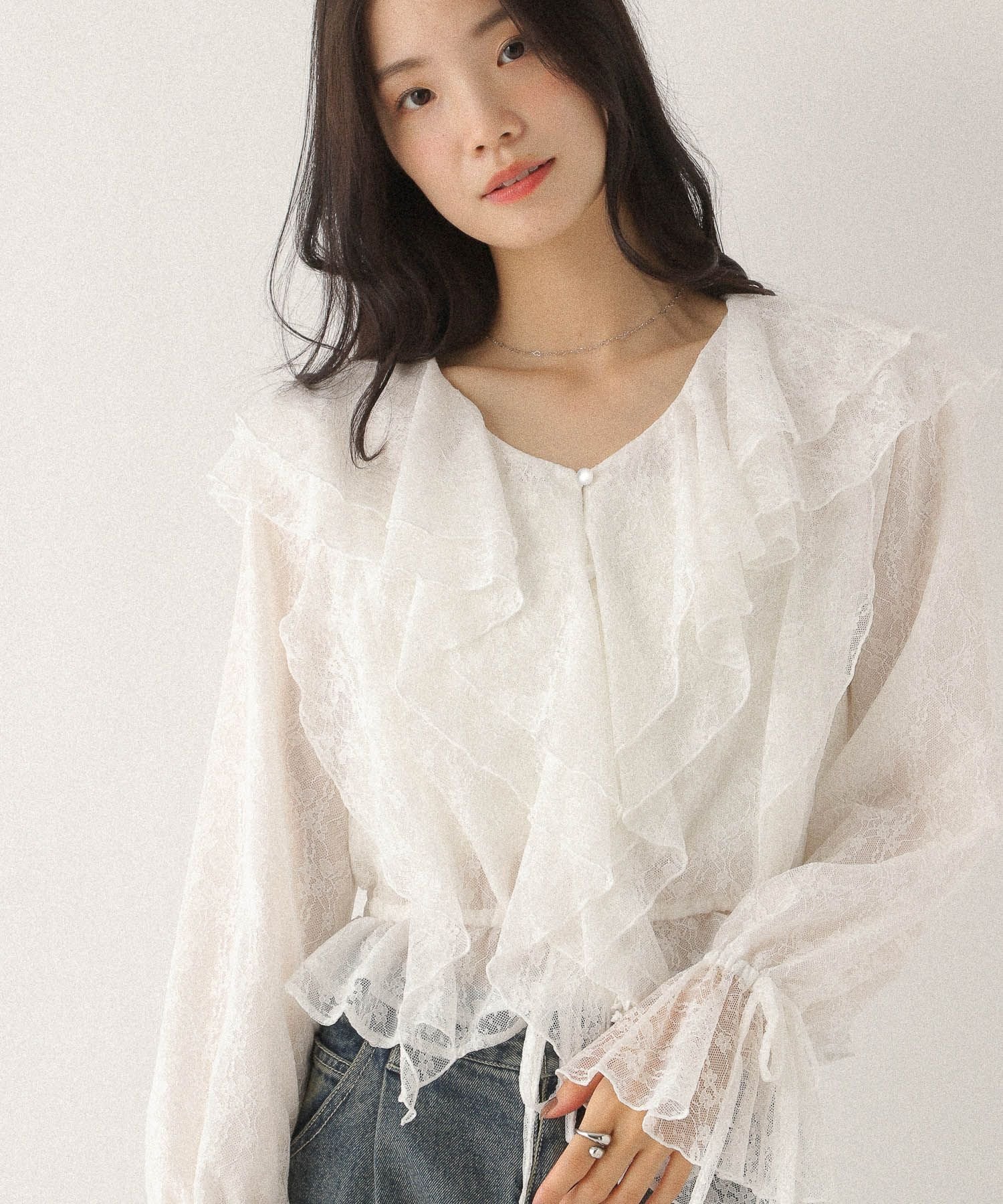 【SALE／64%OFF】Heather アソートラッフルフリルブラウス ヘザー トップス シャツ・ブラウス ブラック..