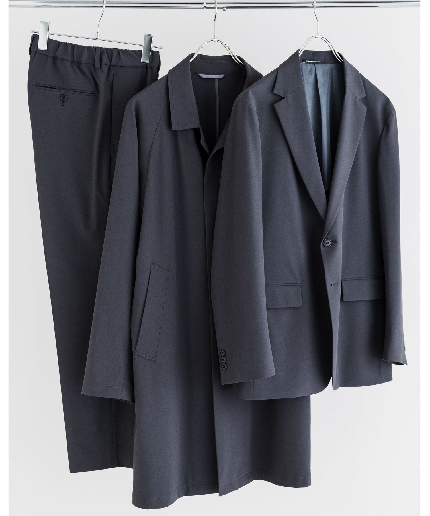 【SALE／50%OFF】UNITED ARROWS green label relaxing A+ PERTEX UNLIMITED リラックス ジャケット -ストレッチ・防シワ・撥水- ユナイテッドアローズ アウトレット ジャケット・アウター テーラードジャケット・ブレザー グレー ブラック【送料無料】