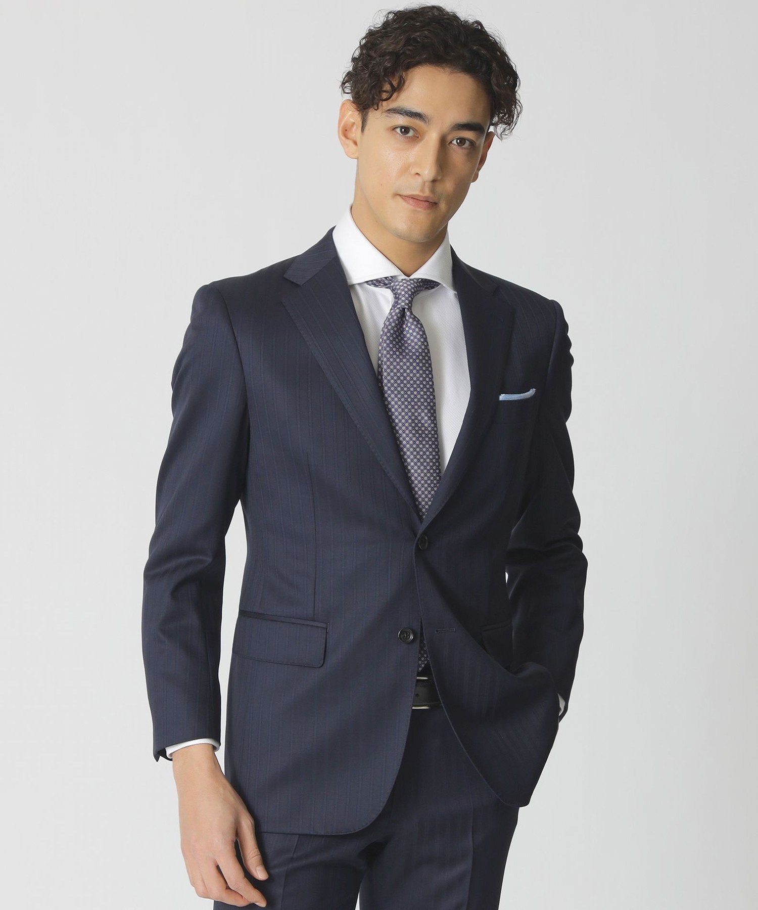 【SALE／20%OFF】Paul Stuart 【EASTGATE】フェードストライプ柄スーツ ポール・スチュアート スーツ・フォーマル セットアップスーツ グレー ネイビー【送料無料】