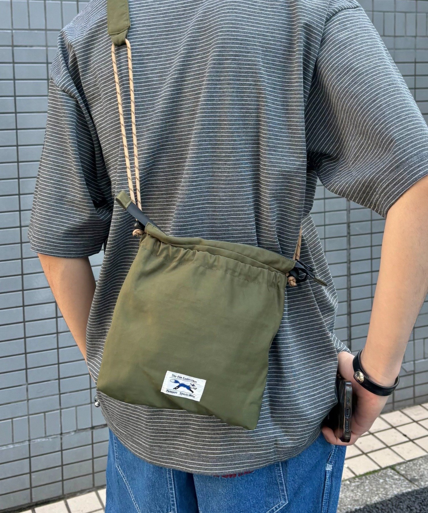 CIAOPANIC TYPY 【FOX別注】スクエアナイロンサコッシュ チャオパニックティピー バッグ ショルダーバッグ ブラック ベージュ カーキグリーン【送料無料】