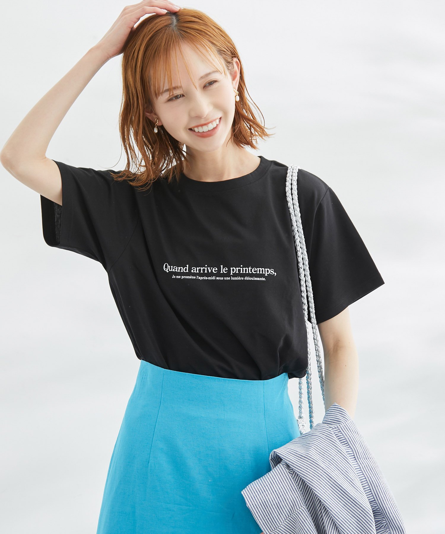 ROPE' PICNIC RENU/Logo&PhotoTシャツ ロペピクニック トップス その他のトップス ブラック ホワイトのサムネイル