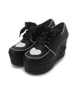 【SALE/50%OFF】csT&P 厚底キラキラハート付きパンプス エスペランサ シューズ・靴 パンプス ブラック ホワイト